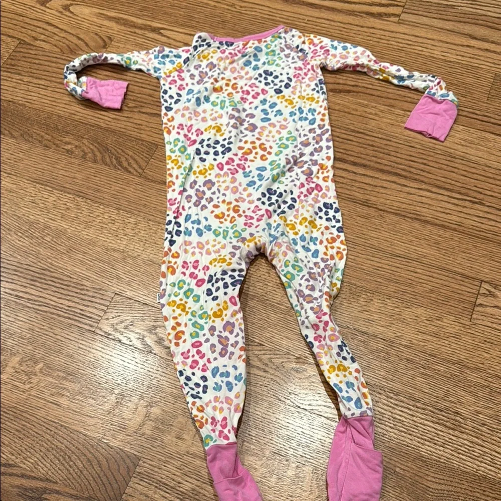 Little sleepies leopard crescent zippie